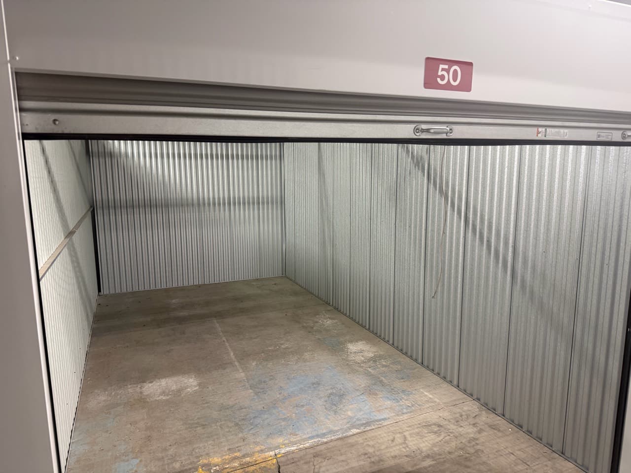 Empty storage unit after furniture removal